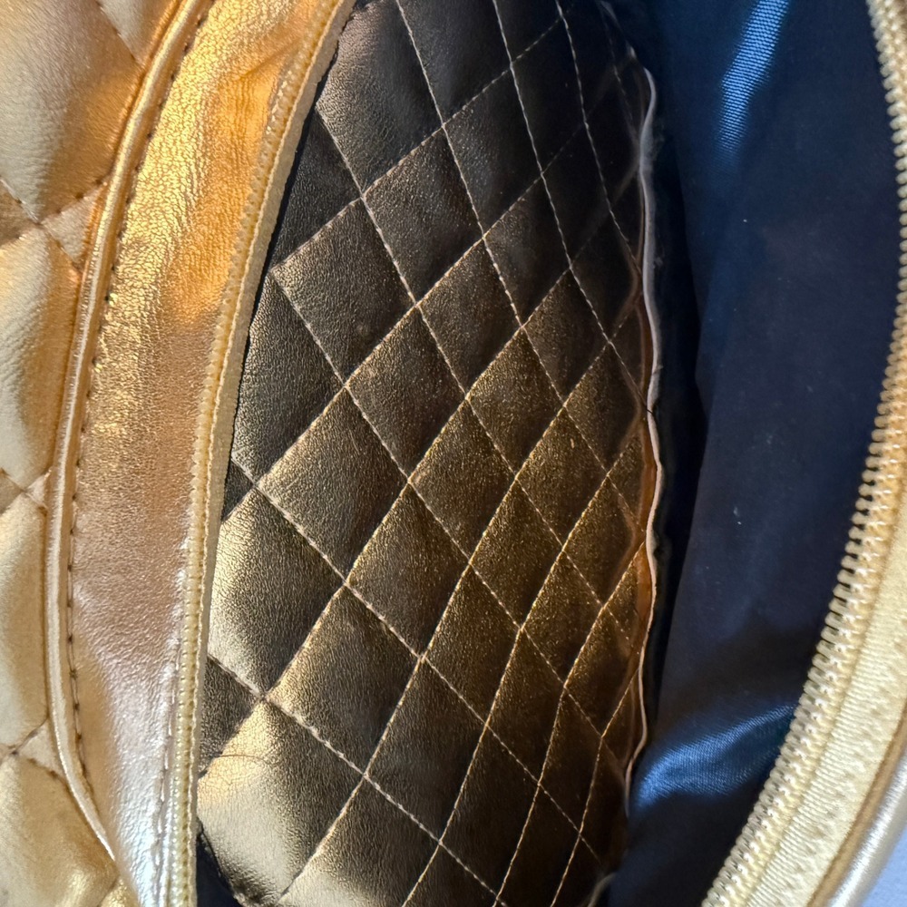Disney Gold Quilted Mickey Mouse Mini Backpack - Picture 4 of 5